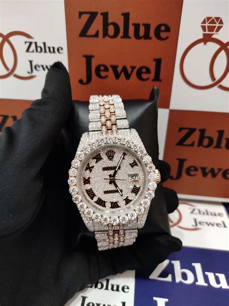 moissanite rolex watches|moissanite iced out watches.